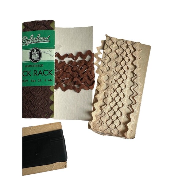 Vintage Mercerized Rick Rack Trim Lot Sewing Craft Supply Brown Beige - Picture 5 of 9